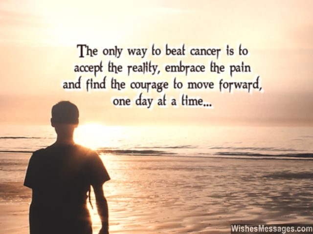 Accept reality of cancer quote inspiration to embrace pain