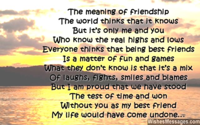 Birthday poem for best friends