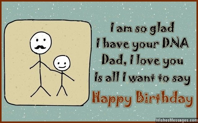 Cute birthday card wish for dad