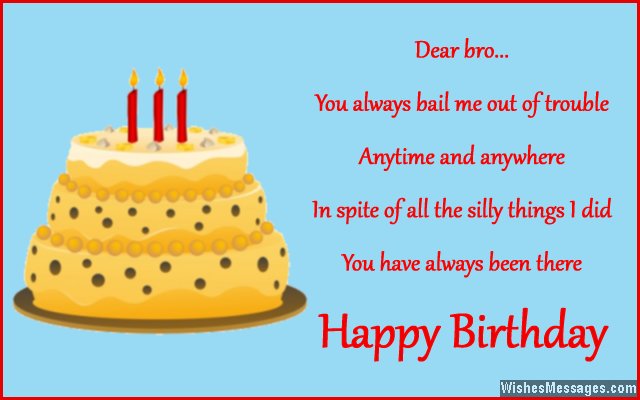 Cute birthday greeting card for brother