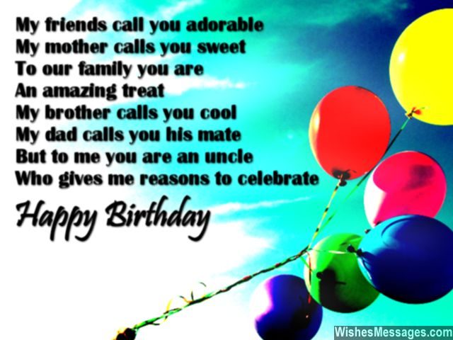 Cute birthday message to say happy birthday to uncle