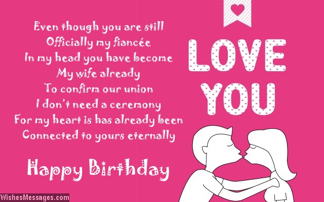 Cute birthday poem for fiancee