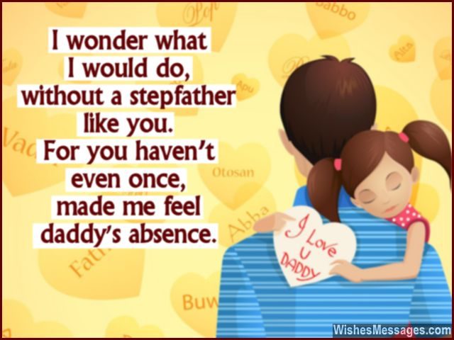 Cute birthday wish for stepdad from stepdaughter
