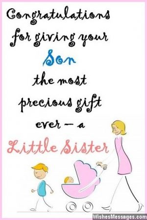 Cute congratulations pregnancy wish for a second child