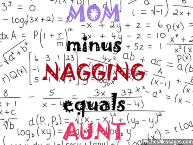 Funny quote about aunts and mothers