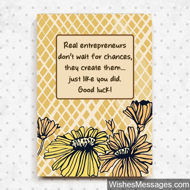 Good Luck wishes for entrepreneurs greeting card