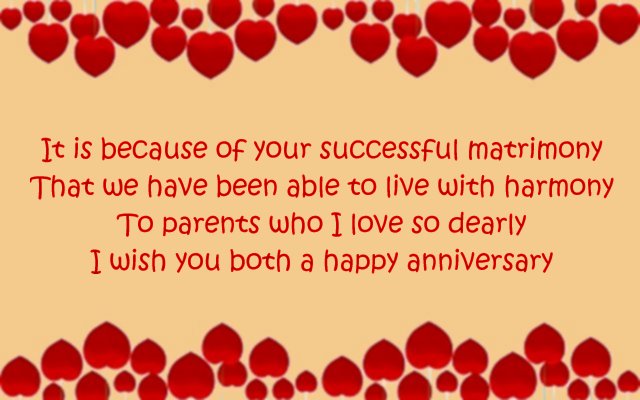 Happy anniversary card message to mom and dad