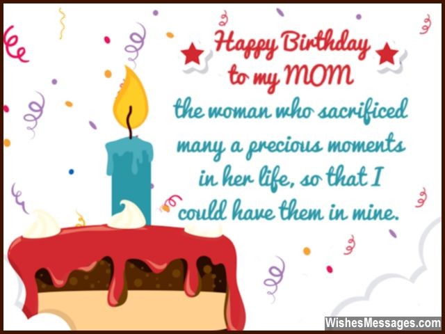 Happy birthday mom thanks for everything greeting card