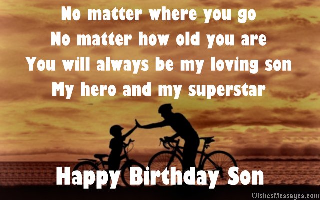 Happy birthday poem for son