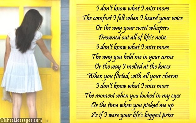 Missing you poem for ex-boyfriend