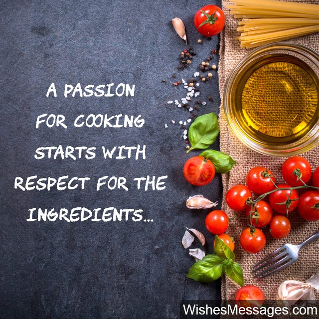 Respect ingredients and fresh produce quote