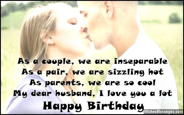 Sweet birthday card message to husband from wife