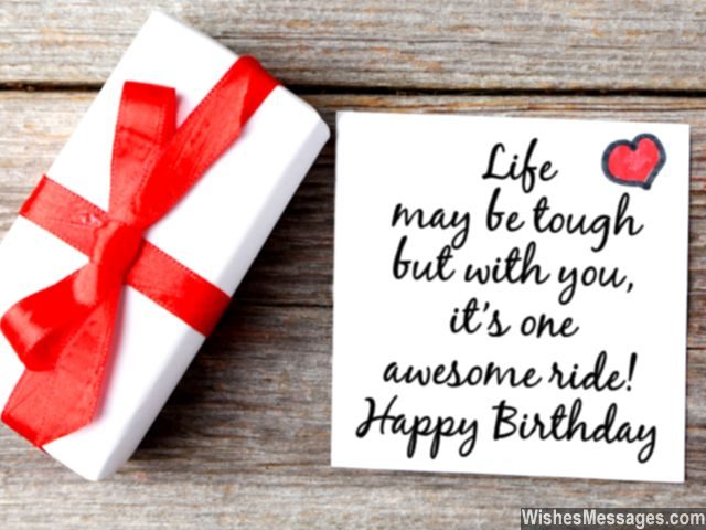 Sweet birthday card quote for him life awesome with you