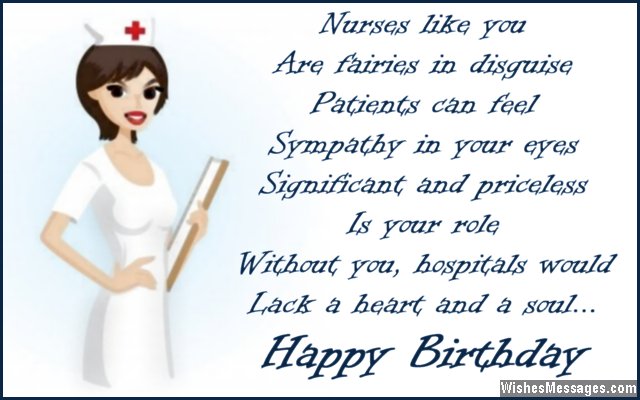 Sweet birthday card wish for nurses