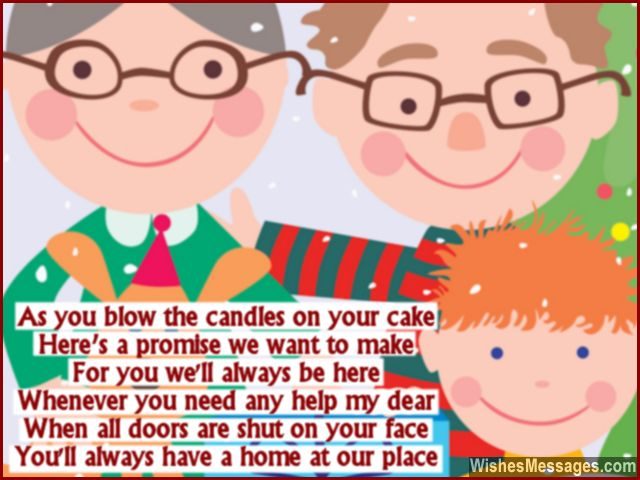 Sweet message to say happy birthday to grandson