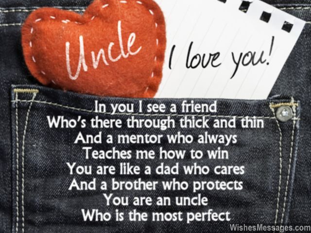 Sweet poem to wish happy birthday to uncle