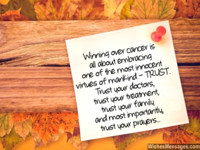 Trust doctors family prayers quote for cancer patients motivation